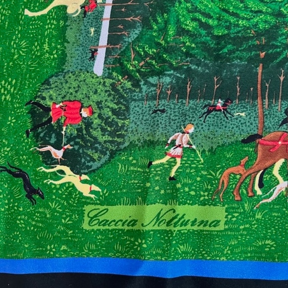 Mantero - Vintage "Caccia Notturna" Silk Scarf - Picture 3 of 5